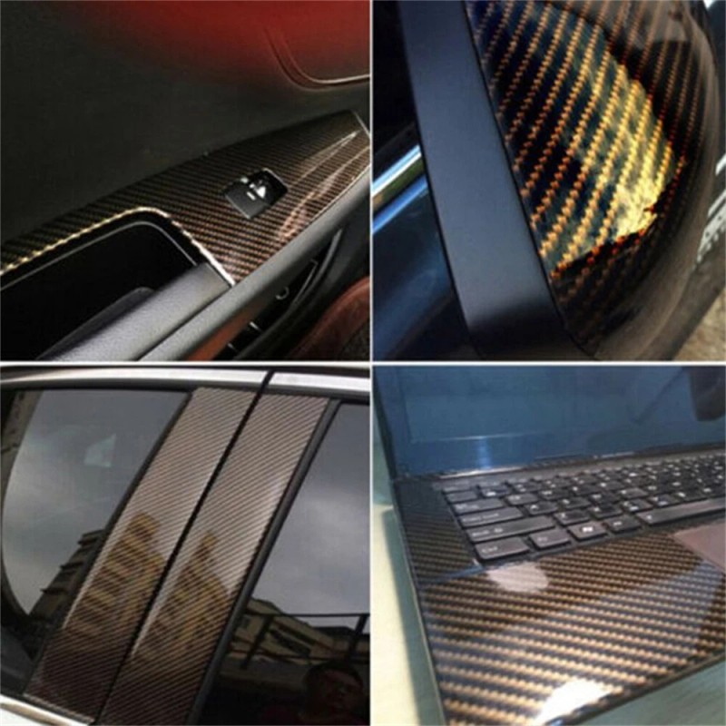 AUIMSOCO 7D Premium Super Gloss Carbon Fiber Vinyl Film Wrap