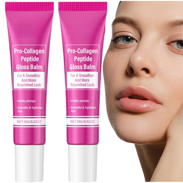 Pro-Collagen Peptide Lip Gloss Balm,Plumping and Hydrating Lip Balm,Li/p Plumper