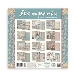 Stamperia - Scrapbook Paper Pad for Scrapbooking, Albums, Card Making, Bullet Journalling and More, Acid Free, Double-Sided, Perfect for Crafts and Gifting (Venice, City of Art) (30.5 x 30.5cm)