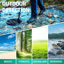 Metal Detector for Adults & Kids, High Accuracy Professional Metal Detectors 10" Detection Depth, 3Detection Modes Metal Detectors,with LCD Display, Adjustable 37.4" to 48.8" Gold Detector