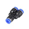 sourcing map Plastic Connect Splitter Push to Tube Fittings 6
