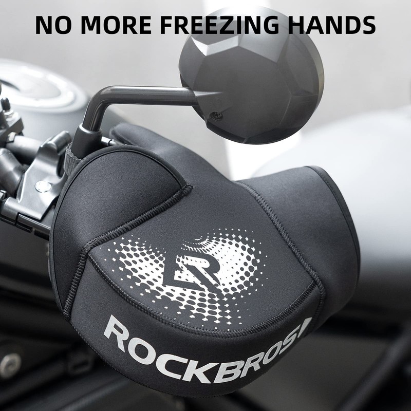 ROCKBROS Motorcycle Handlebar Muffs Cold Weather Windproof Handlebar Mitts Motorcycle