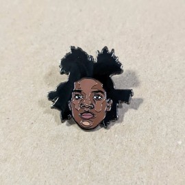 Jean Michel Basquiat hard enamel pin, Samo Art Icon