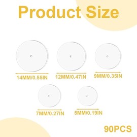WeddHuis Pack of 60/90 Anti Game Disc No Pull Piercing Disc Game Plate Earring Backs (Mixed Size)