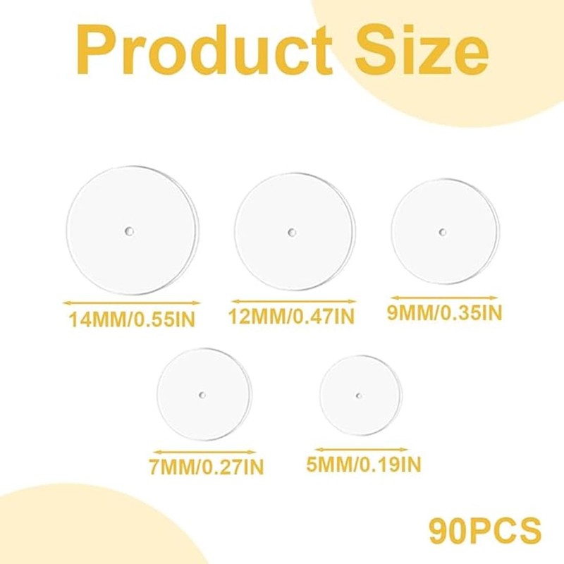 WeddHuis Pack of 60/90 Anti Game Disc No Pull Piercing