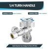 (Pack of 2) Seelink 1/4-Turn Dual Compression Outlet Split Angle