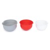 Luminuxe 3 Piece Plastic Mixing Bowl Set with Non-Slip Base