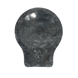 Heat Resistant Spoon Rest for Stove Top, Marble Flat Utensil Rest, Cooking Tools Holder with Non-slip Silicone Feet, Modern Farmhouse Kitchen Décor, Black, 1 Pack