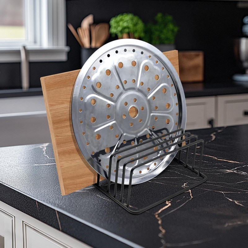PWGHWG Chopping Board Holder Black Chopping Board Holder Steel Chopping