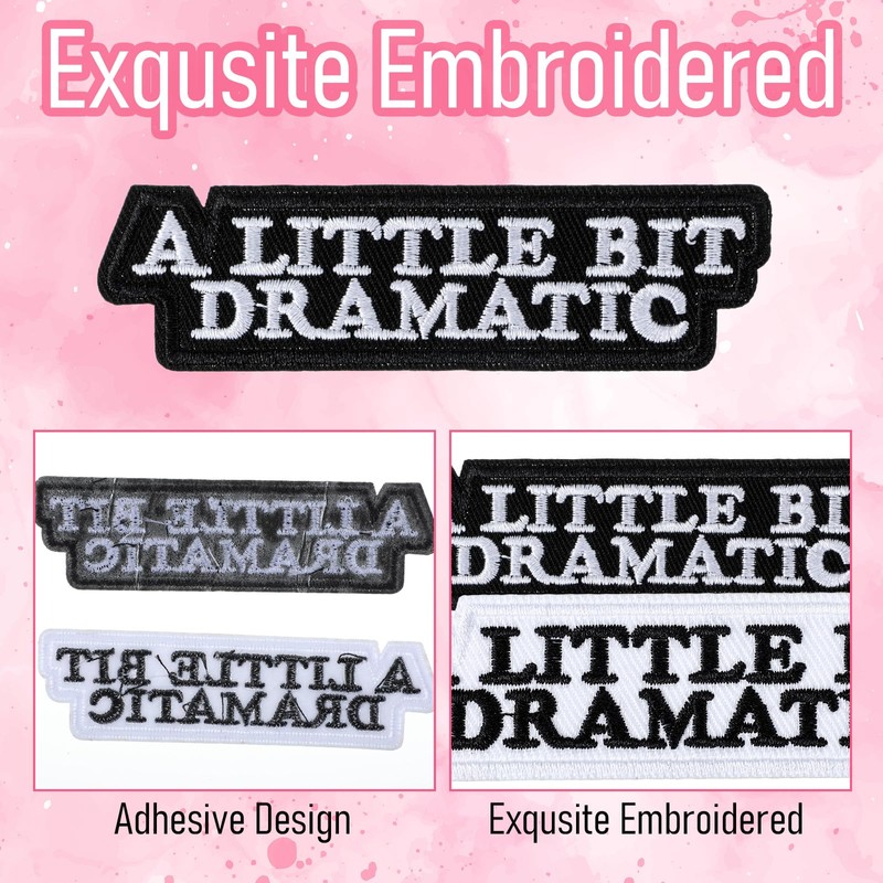 Mabor 4 Pcs Funny Iron On Patches, A Little Bit