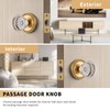 Bak Bo Crystal Door Knobs Interior Brushed Gold Glass Door