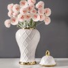 Ginger Jars for Home Decor, White and Gold Vase, Decorative