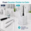 Silicone Toothbrush Holders for Bathrooms, 3 Slots Unbreakable Marble Countertop