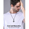 PROSTEEL Black Inverted Cross Necklace Upside Down Cross Goth Statement