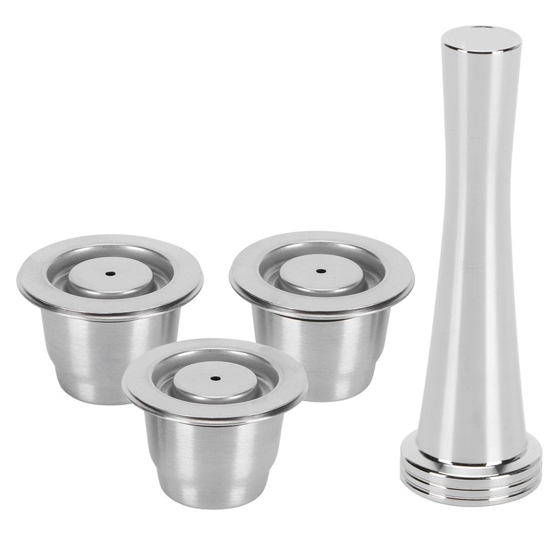 Coffee Capsule Set Stainless Steel Reusable Refillable Capsule Fit for