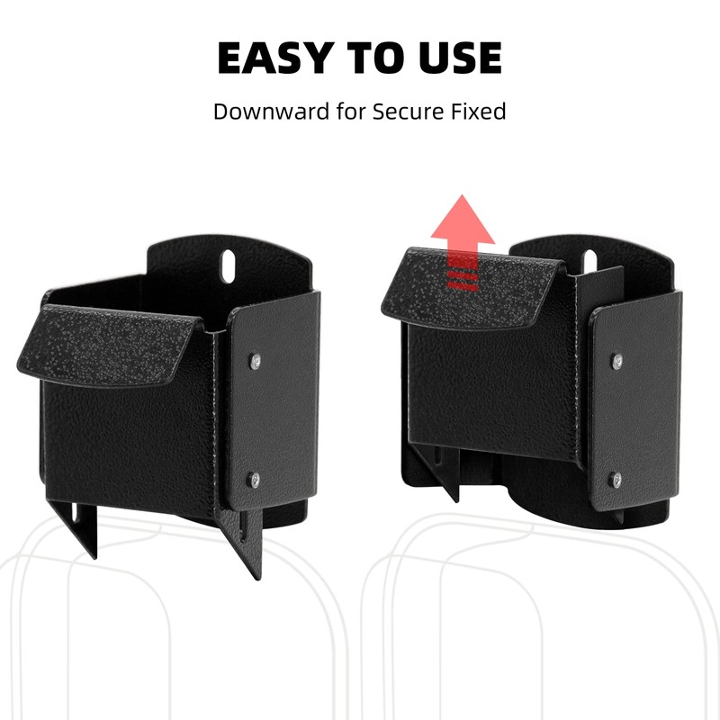 IronDIY Heavy-Duty Wheelbarrow Storage Bracket, Black, Sturdy, 80 lbs Capacity,