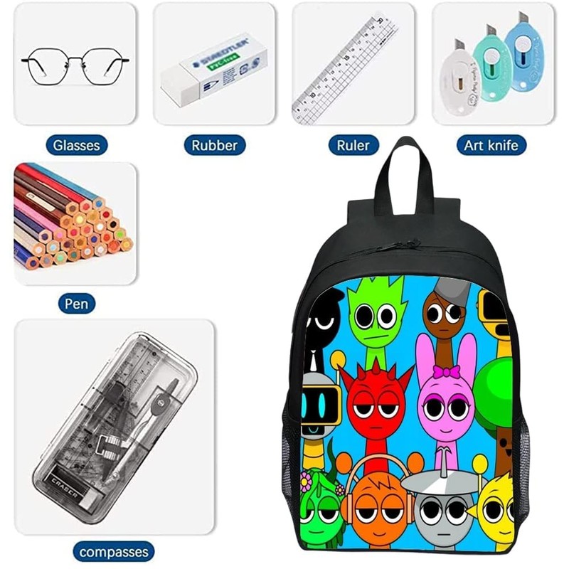 ZPSOSPZ Rhythm Box Cartoon Schoolbag, Rhythm Box Game Themed Backpack,