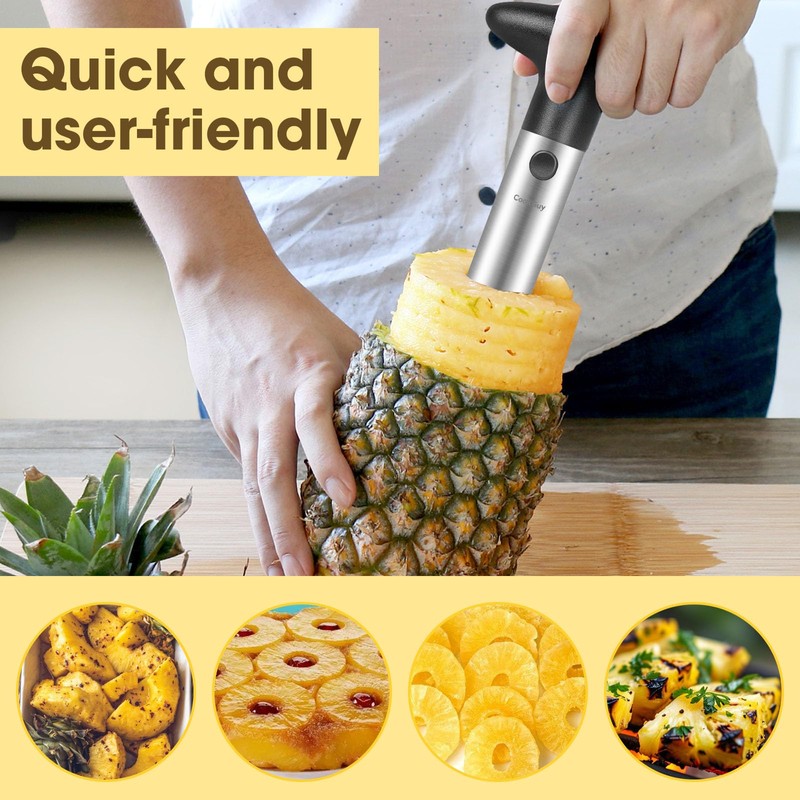 Cook Guy Round Handle Pineapple Corer and Slicer Set -