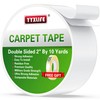 YYXLIFE Double Sided Removable Rug Tape - Carpet Adhesive for