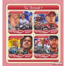 Prophila Collection Niger 5438-5441 Mini Sheet (Complete Edition) Mint NH MNH 2017 Formula 1 (Stamps for Collectors) Cars/Road Traffic