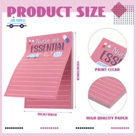 Eaasty 12 Pcs Funny Nurse Notes Nursing Note Pads Self Adhesive Medical Office Supplies Memo Sticky Pads Nurse Appreciation Gifts Bulk Page Markers for Office Student Supplies Nurse Week Gifts