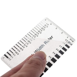 (Pack of 10) Aspire Concrete Crack Width Ruler, Range 0.004-0.100"(0.10-2.50mm) and Range 0.1-7.0 mm-Gloss Clear B