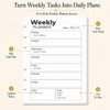 A5 Weekly Planner Inserts, Undated 6-Hole Refill Pages with Monday-Sunday