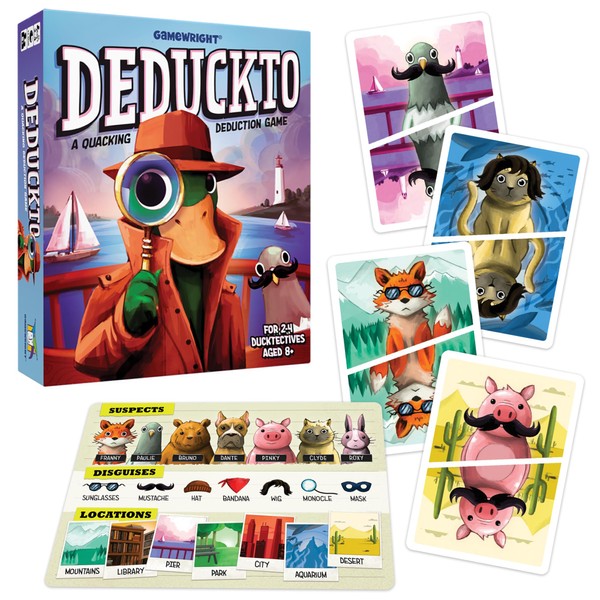 Gamewright - Deduckto - A Quacking Deduction Game - Card Game for Kids Ages 8 and Up - Great for Family Game Night!