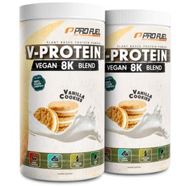 Vegan Protein VANILLE 2x750g - V-Protein 8K Blend - unglaublich lecker & cremig - mit Protein aus Sonnenblume, Reis, Erbse, Hanf, K√ºrbis uvm. - pflanzliches Proteinpulver mit 80% Eiwei√ü
