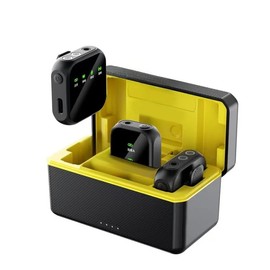 Mini Mic Lavalier Microphone Professional Wireless Lavalier Recording Microphone (Black/Yellow)