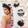 Cabreche Long Satin Hair Braid Bonnet for Sleeping Double Layer