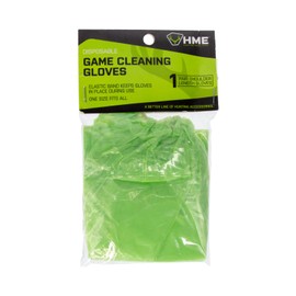 HME Single Game Cleaning Gloves (1 Pair) Disposable Shoulder-Length Field Dressing Gloves with Elastic Band for Game Processing, Cleaning & Gutting