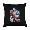 Climbing Santa Claus Christmas Mountain Snow Throw Pillow