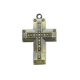 Lyqqine Metal USB Drive Weapon Shape Ancient Chinese Bronze Fish Intestines Sword USB Drive Dragon Shape 128GB (Cross 32GB)