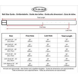 Ossi Leather Lined 28mm Childrens Belt - Tan 2XS (24" - 28" waist)