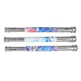 FoRapid Adjustable 3Pcs Tie Dye Dual Head Pencil Extender Holder Art Craft Hobby School Office Makeup Eyeliner Color Sketch Write Drawing Tool (Tie Dye, 3)