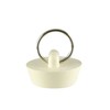Danco 1-1/8-Inch Rubber Drain Stopper, White, Carded, 80224