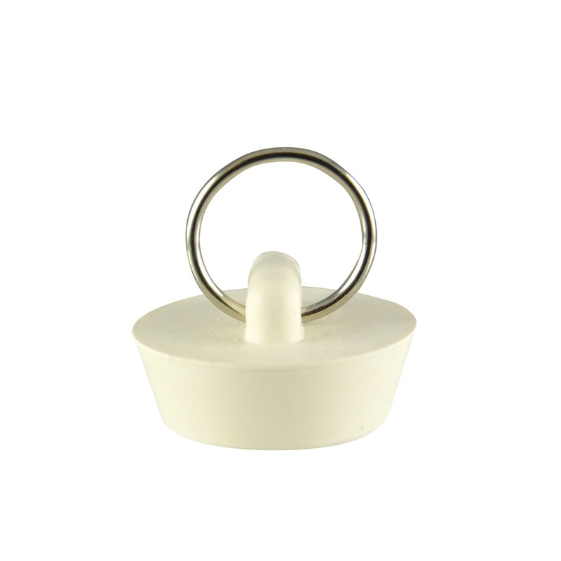 Danco 1-1/8-Inch Rubber Drain Stopper, White, Carded, 80224