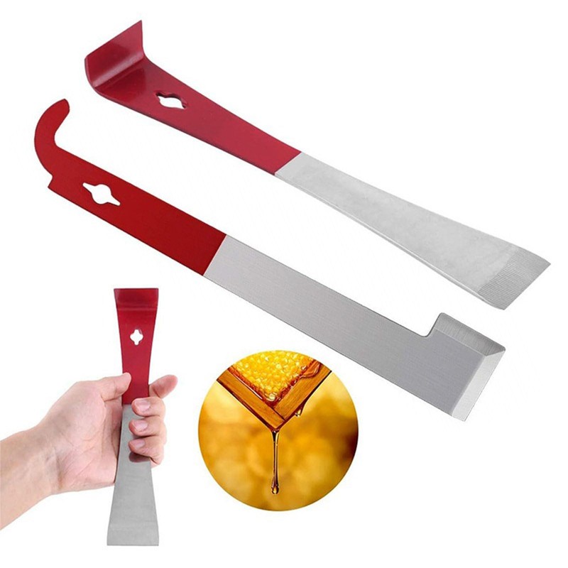 2 Pcs Stainless Steel Bee Hive Tool Set Scrapers Stainless