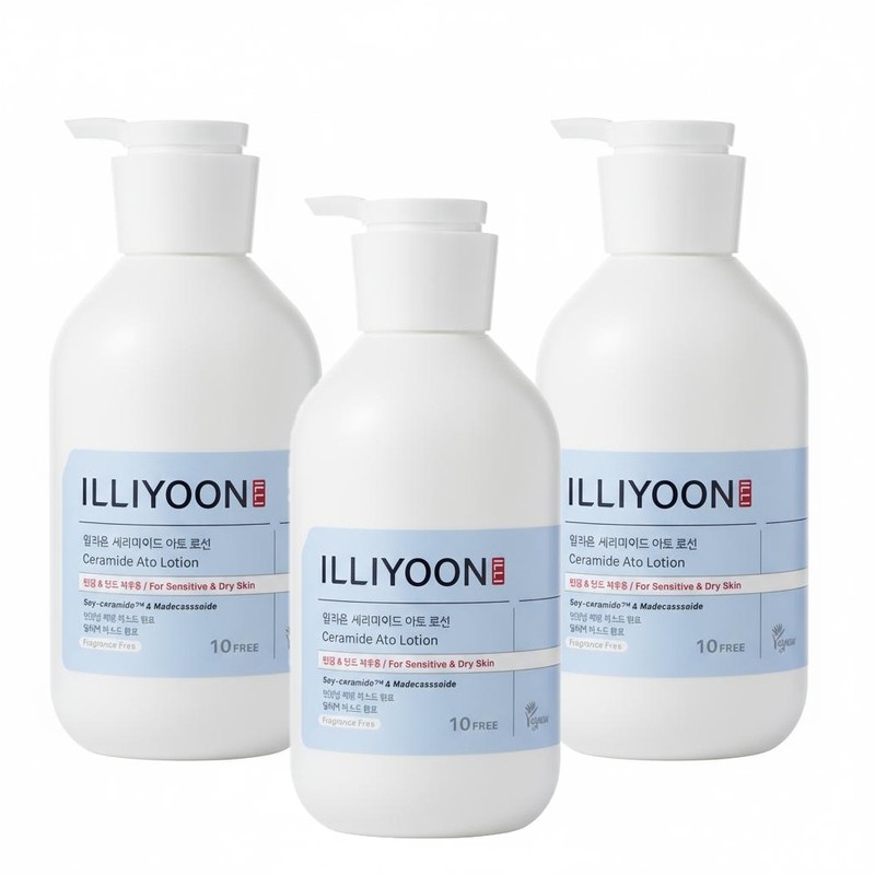Illiyoon Ceramide Ato Lotion 600mlx3 pcs. Unscented for sensitive and
