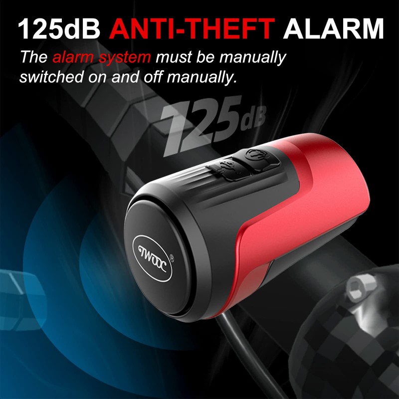 BSSOK Electric Bike Bell, 125db Anti-Theft Alarm Loud Electronic Bicycle