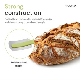 GWOZI Bread Lame Plastic - Stainless Steel Bread Scoring Tool for Homemade Bread - Lame Bread Tool - Sourdough Scoring Tool with Plastic Handle