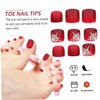Ipetboom Artificial Toe Nail Tips Full Coverage Pcs Pack Plastic