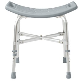 Medline Heavy Duty Shower Chair Bath Bench Without Back, Bariatric Bath Chair Supports Up to 550 Lbs