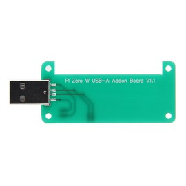 Geekworm Raspberry Pi Zero/Zero W BadUSB USB-A Addon Board USB Connector V1.1 RPi0 to U Disk Expansion Board + Transparent Acrylic Case Kit