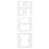 3Pcs 6x6 Inches Butterfly Key Inlay Template Router and Decorative