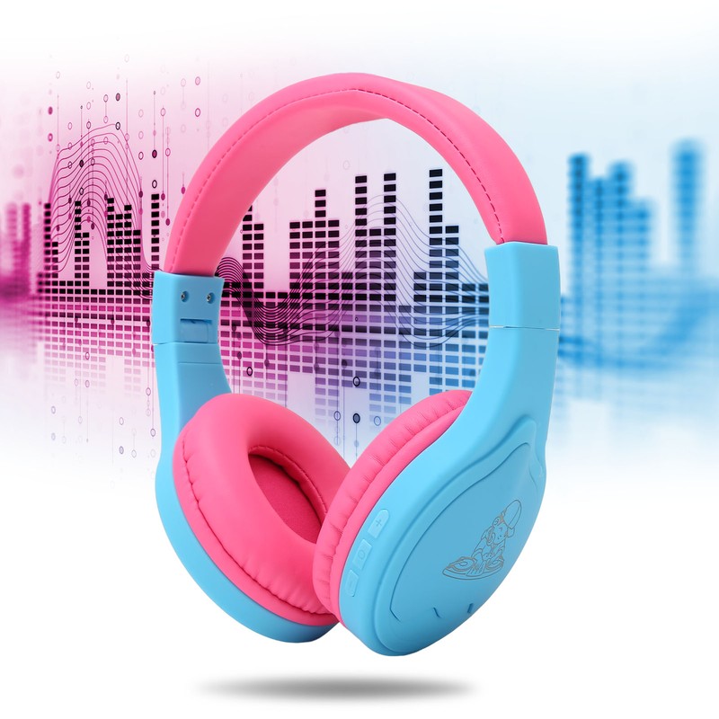 Bluetooth Kids Headphone Stereo Noise Reduction RGB Light Foldable Children