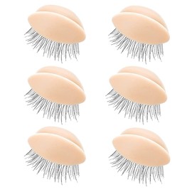 JLEivvi 3 Pairs Replacement Eyelids Realistic Removable Eyelids for Mannequin Head Eyelash Training Practice Makeup Extension