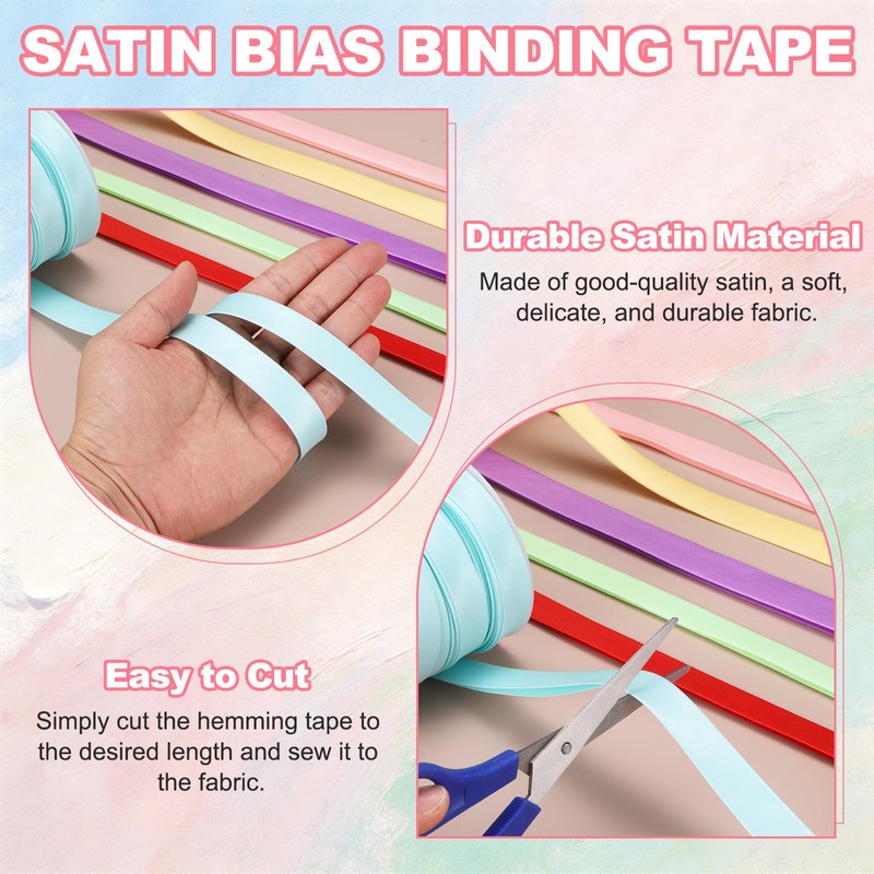 sourcing map Double Fold Bias Tape 1"(2.5cm) x 25 Yds