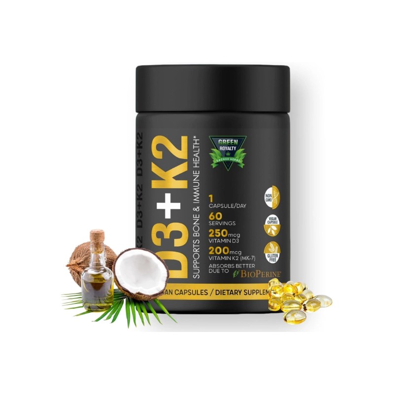 GREEN ROYALTY D3+K2 SUPPLEMENT 250MG